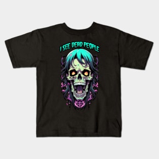 I see dead people skull illustration Kids T-Shirt